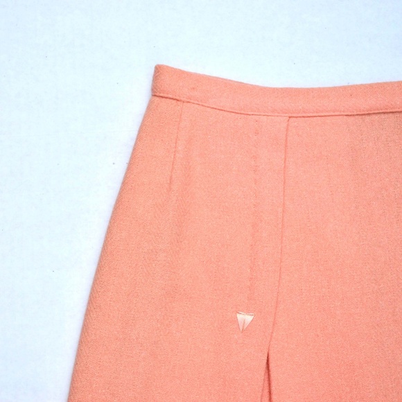Peach Pink vintage Skirt w Pleats size 0 waist 25 inch - Picture 3 of 5